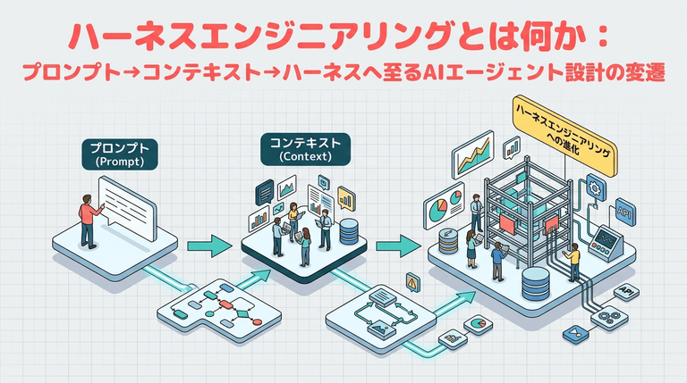 ハーネスエンジニアリングとは何か:プロンプト→コンテキスト→ハーネスへ至るAIエージェント設計の変遷