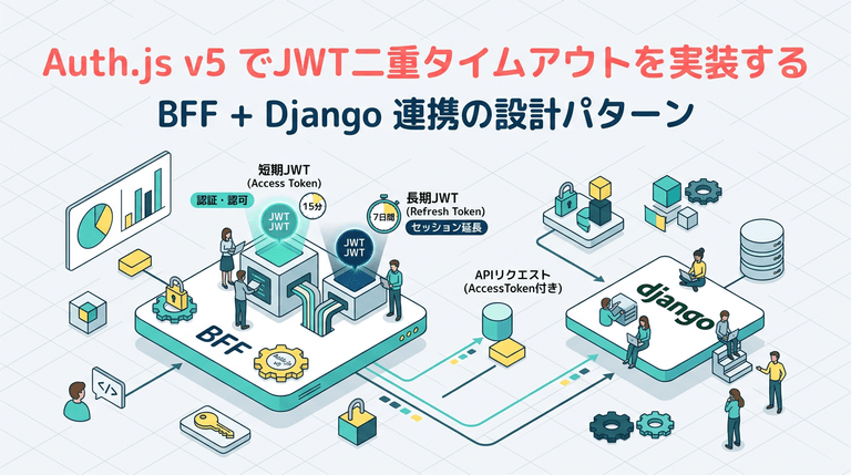 Auth.js v5 でJWT二重タイムアウトを実装する:BFF + Django連携の設計パターン
